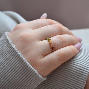 Tourmaline Wire Wrapped Ring in Gold